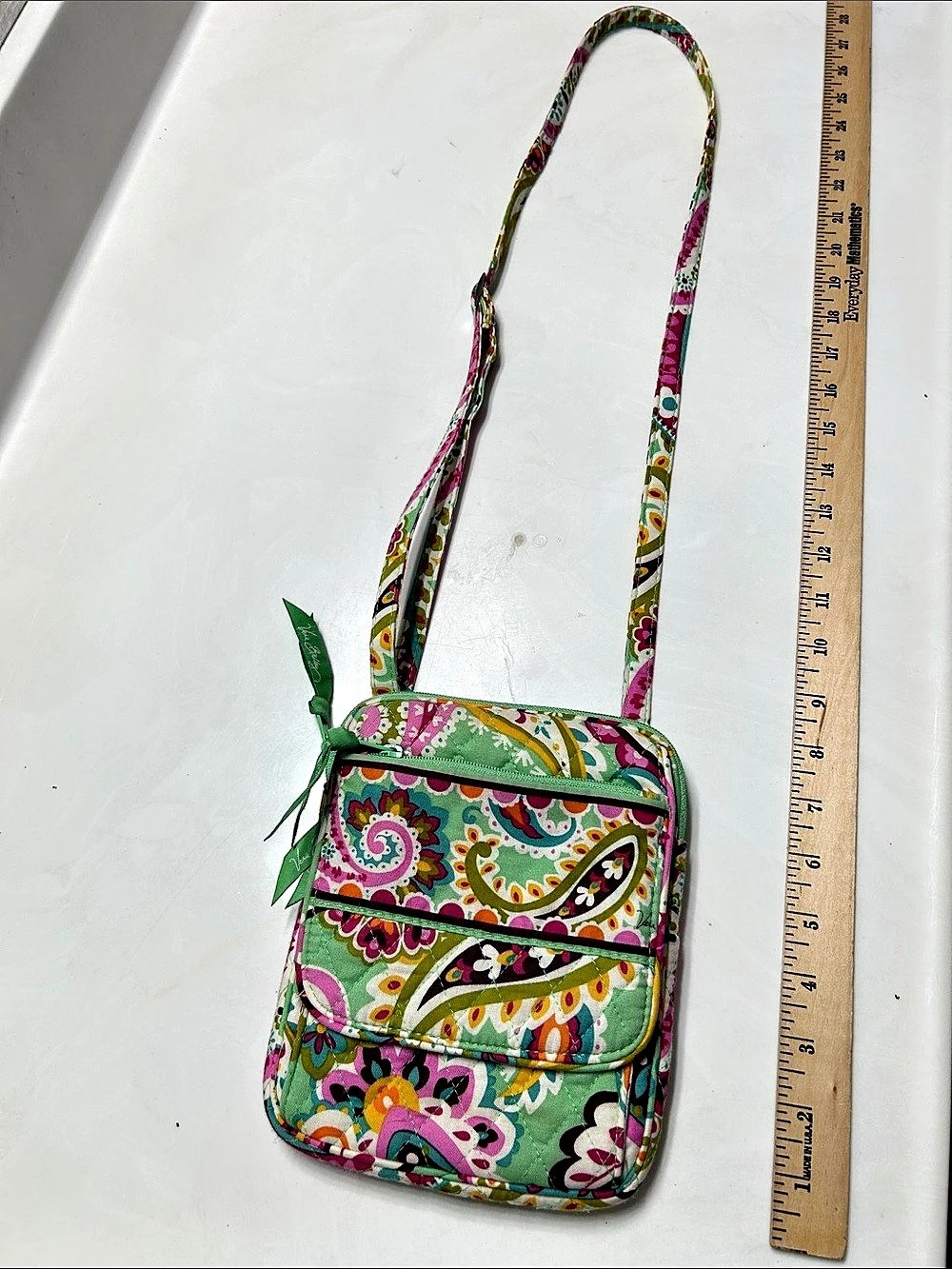 Vera Bradley Lizzy Crossbody Floral Green & Pink